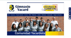 Desktop Screenshot of gimnasioyacard.edu.co